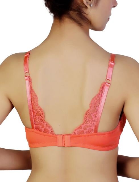 Wireless Go To T-Shirt Bra With a Touch Of Lace-BURN SIENNA