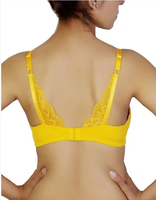 Wireless Go To T-Shirt Bra With a Touch Of Lace-CITRUS
