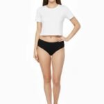 super soft cotton Bikini briefs-BLACK
