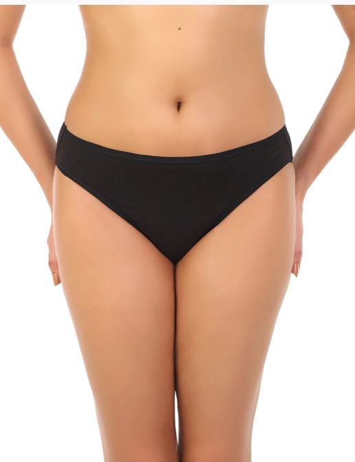super soft cotton Bikini briefs-BLACK