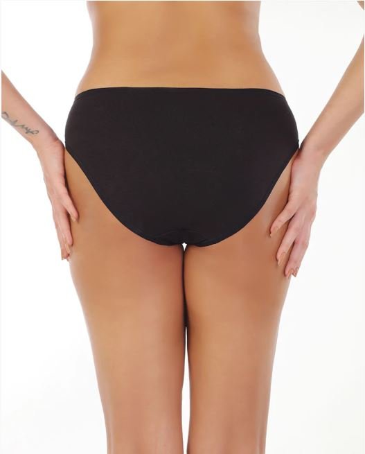super soft cotton Bikini briefs-BLACK