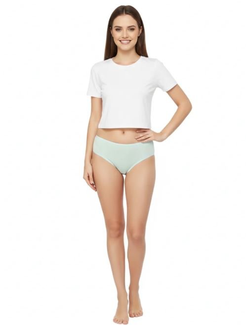 super soft cotton Bikini briefs-Sprout Green