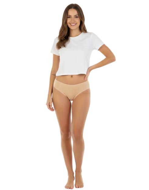 super soft cotton Bikini briefs-TOASTED ALMOND