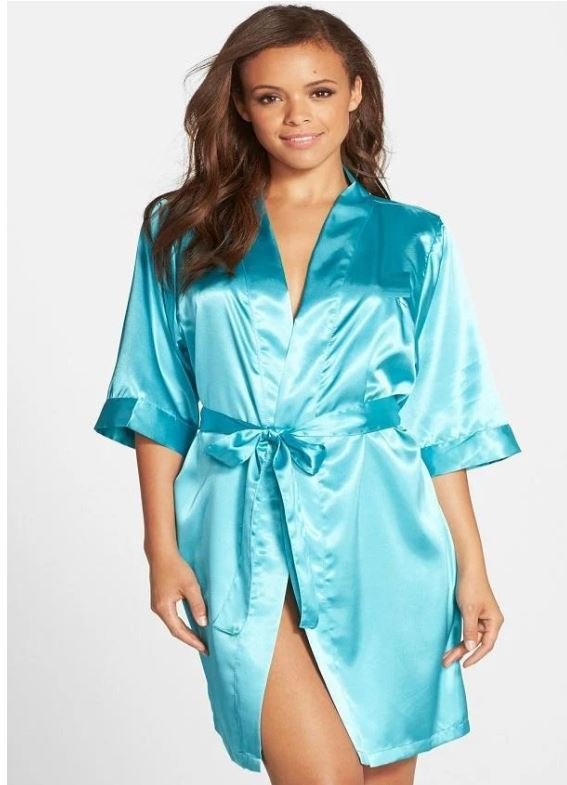turquoise Color Silk Gown - Gwn36-Tq